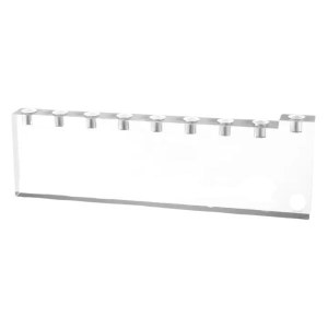 Picture of Lucite Menorah Block Style Silver Accent 13.5"